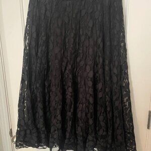 MSK Women's Black Lace Skirt - Size XL